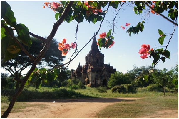 Eén van de tempels in Bagan
